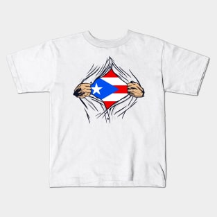 Proud Puerto Rico Flag, Puerto Rico gift heritage, Puerto Rican girl Boy Friend Boricua Puertoriqueño Kids T-Shirt